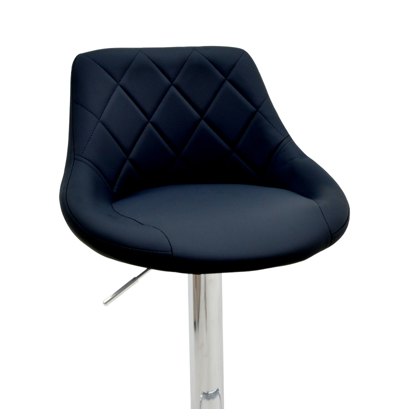 Σκαμπό μπαρ Boronez pakoworld πτυσσόμενο μαύρο pu-βάση χρωμίου 47x49x112εκ | 2 τμχ