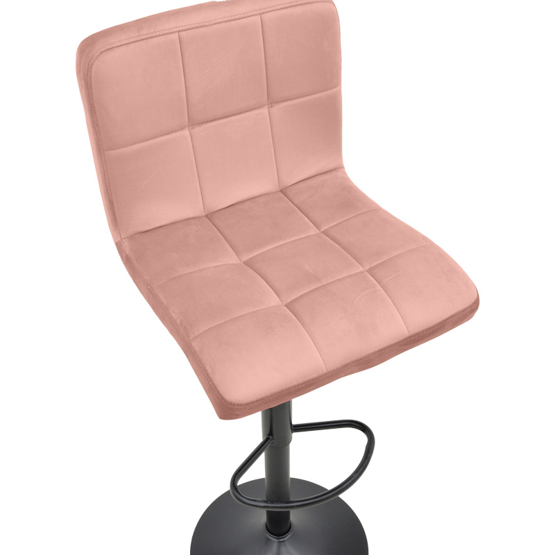 Σκαμπό μπαρ Remina pakoworld πτυσσόμενο σάπιο μήλο βελούδο-βάση μαύρο μέταλλο 44x44x112εκ | 2 τμχ