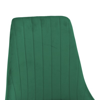 Καρέκλα Azori pakoworld κυπαρισσί βελούδο με μεταλλικό πόδι σε φυσική απόχρωση 49x55x85εκ | 2 τμχ