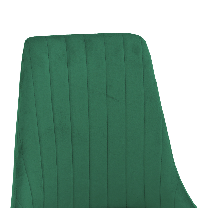 Καρέκλα Azori pakoworld κυπαρισσί βελούδο με μεταλλικό πόδι σε φυσική απόχρωση 49x55x85εκ | 2 τμχ