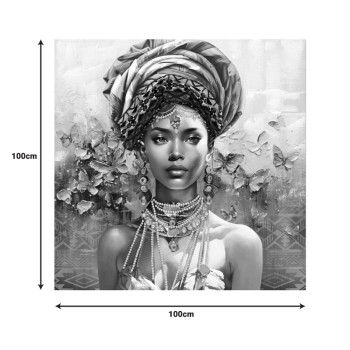 Πίνακας σε καμβά Baba 3D Inart 100x3x100εκ