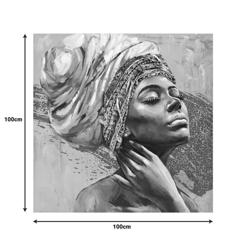 Πίνακας σε καμβά Africana 3D Inart 100x3x100εκ