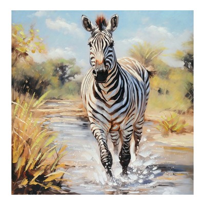 Πίνακας σε καμβά Zebrero Inart 100x3x100εκ