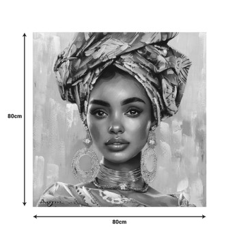 Πίνακας σε καμβά Turban 3D Inart 80x3x80εκ