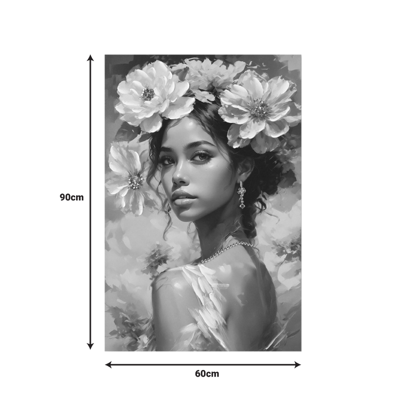 Πίνακας σε καμβά Lilibet Ι 3D Inart 60x2.5x90εκ