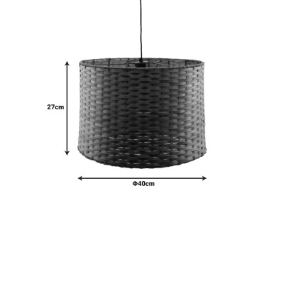 Φωτιστικό οροφής Siwel Inart Ε27 μπαμπού σε καφέ απόχρωση Φ40x27εκ