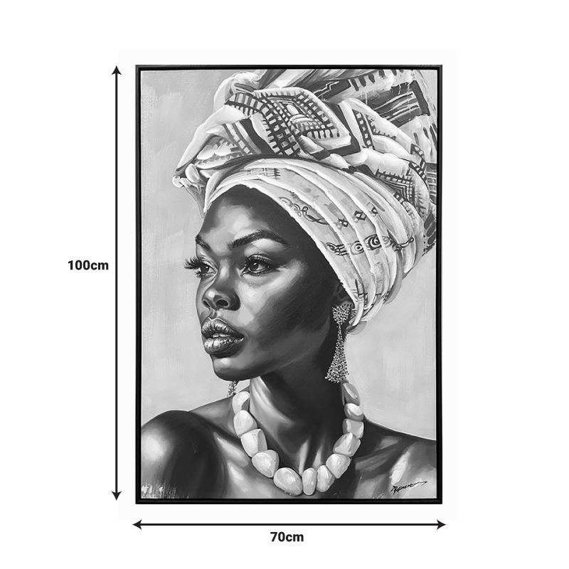 Πίνακας σε καμβά Zaira Ι Inart με πλαίσιο 70x3.5x100εκ