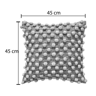 Μαξιλάρι Finne Inart βαμβακερό σε μπεζ απόχρωση 45x45εκ