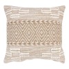 Μαξιλάρι Mitto Inart γιούτα-βαμβάκι σε μπεζ-λευκό απόχρωση 45x45x2εκ