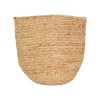 Διακοσμητικό καλάθι Mideko Inart γιούτα σε φυσική απόχρωση Φ25x25εκ
