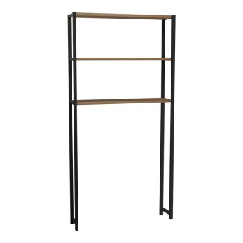 Έπιπλο πλυντηρίου Bothy pakoworld oak μελαμίνης-μαύρο μέταλλο 73x22x150εκ