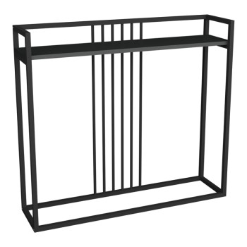 Κονσόλα Convida pakoworld ανθρακί με μαύρο μεταλλικό σκελετό 100x25x90εκ