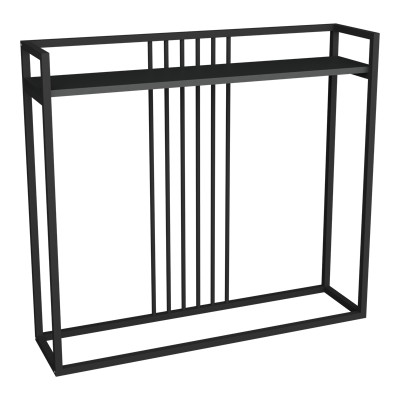 Κονσόλα Convida pakoworld ανθρακί με μαύρο μεταλλικό σκελετό 100x25x90εκ