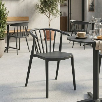 Πολυθρόνα Zelma pakoworld pp σε ανθρακί απόχρωση 55x53x73εκ