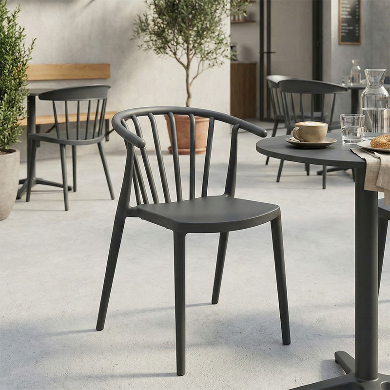 Πολυθρόνα Zelma pakoworld pp σε ανθρακί απόχρωση 55x53x73εκ