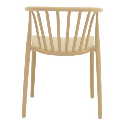 Πολυθρόνα Zelma pakoworld pp σε ανοιχτή απόχρωση cappuccino 55x53x73εκ