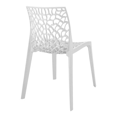 Καρέκλα στοιβαζόμενη Hush pakoworld pp σε λευκή απόχρωση 41x53x80.5εκ