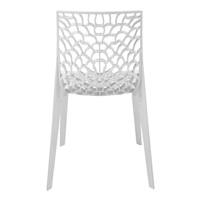 Καρέκλα στοιβαζόμενη Hush pakoworld pp σε λευκή απόχρωση 41x53x80.5εκ