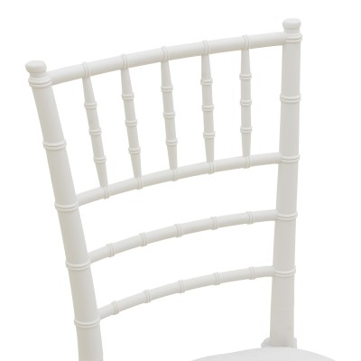 Καρέκλα Tiffany I pakoworld με μαξιλάρι pp σε λευκή απόχρωση 39.5x46.5x87εκ