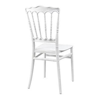 Καρέκλα Napoleon pakoworld pp λευκή 38,5x46,5x89εκ