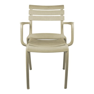 Πολυθρόνα Almea pakoworld στοιβαζόμενη pp cappuccino 58x56x82εκ