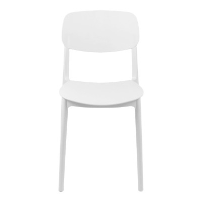 Καρέκλα Berdian pakoworld στοιβαζόμενη pp λευκό 38x49x79εκ