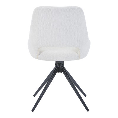 Καρέκλα περιστρεφόμενη Luciano I pakoworld σε κρεμ ύφασμα-πόδι μεταλλικό μαύρο 52.5x54x85εκ