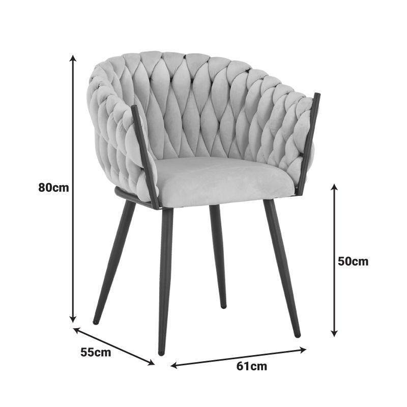 Πολυθρόνα Vivian pakoworld σάπιο μήλο βελούδο-πόδι μαύρο μέταλλο 61x55x80εκ | 2 τμχ