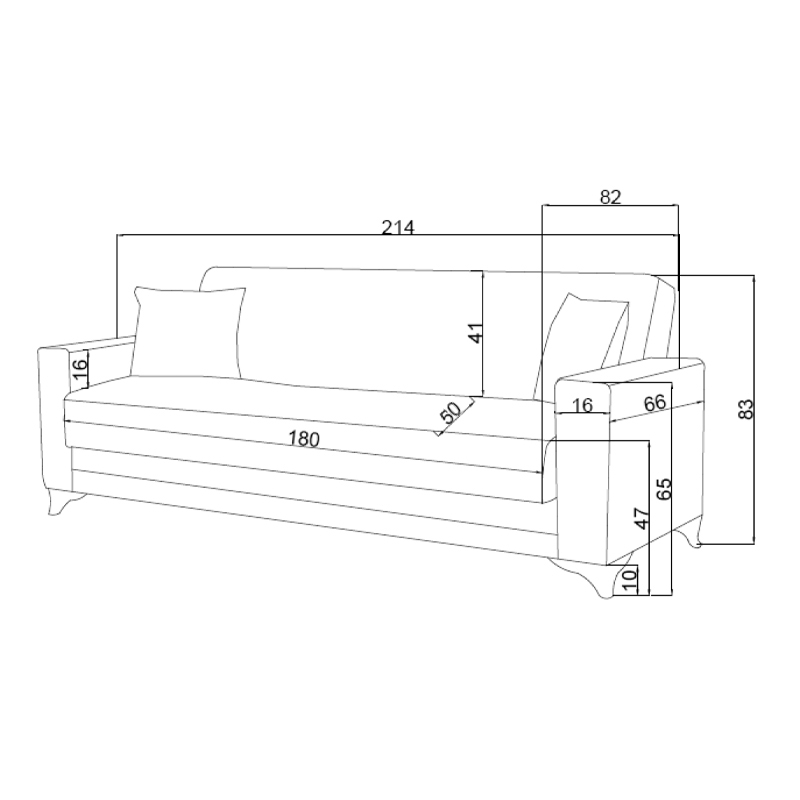 Καναπές-κρεβάτι με αποθηκευτικό χώρο διθέσιος Vox pakoworld γκρι-μπεζ ύφασμα 154x82x83εκ