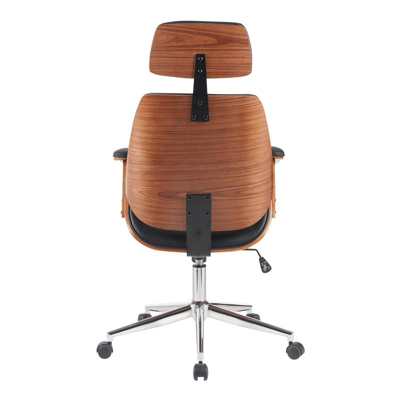 Καρέκλα γραφείου διευθυντή Fetseno pakoworld μαύρο pu-βάση χρωμίου 53x56x113.5-123.5εκ