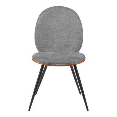 Καρέκλα Nerezy pakoworld ξύλο σε καρυδί με γκρι ύφασμα 57.5x48x88εκ