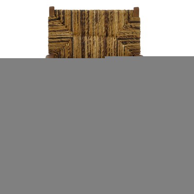 Πολυθρόνα Refane pakoworld φυσικό teak ξύλο-ψάθα 55x60x85εκ