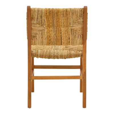 Καρέκλα Refane pakoworld σκελετός teak ξύλο με ψάθα σε φυσική απόχρωση 50x58x85εκ