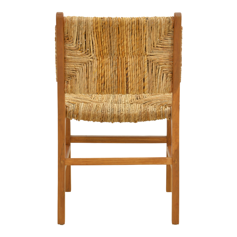 Καρέκλα Refane pakoworld σκελετός teak ξύλο με ψάθα σε φυσική απόχρωση 50x58x85εκ