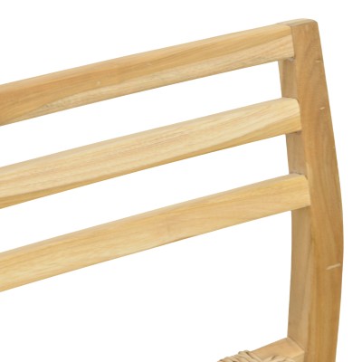 Καρέκλα Tuga pakoworld σκελετός teak ξύλο-pe σχοινί σε φυσική απόχρωση 50x58x86εκ