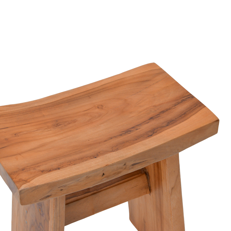 Σκαμπό Borbe pakoworld teak ξύλο σε φυσική απόχρωση 45x28x45εκ