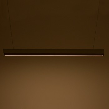 Φωτιστικό οροφής Rafmole pakoworld Led λευκό μέταλλο-ξύλο 120x7.5εκ