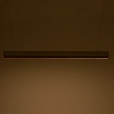 Φωτιστικό οροφής Rafmole pakoworld Led λευκό μέταλλο-ξύλο 120x7.5εκ