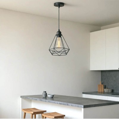 Φωτιστικό οροφής Jabrey pakoworld μαύρο μέταλλο Φ20.5x25εκ