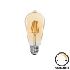 Λαμπτήρας LED ST64 Bulb pakoworld dimmable 8W E27 2700K amber