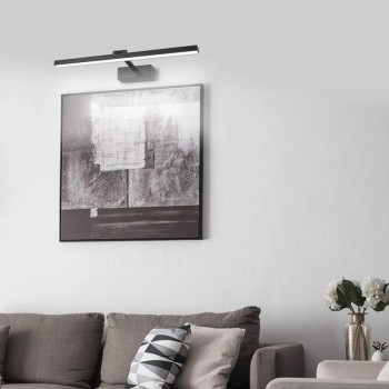 Φωτιστικό τοίχου-απλίκα Debiwen pakoworld led μέταλλο μαύρο 60x10x6εκ