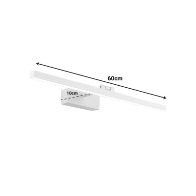 Φωτιστικό τοίχου-απλίκα Debiwen pakoworld led μέταλλο λευκό 60x10x6εκ