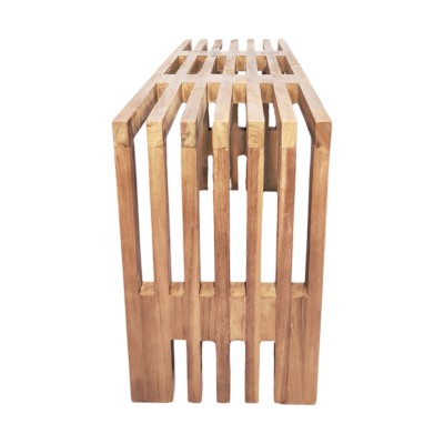 Παγκάκι Zen pakoworld teak ξύλο σε φυσική απόχρωση 90x30x48εκ