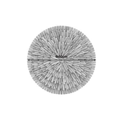 Διακοσμητικό τοίχου Decofy Inart drift ξύλο σε φυσική απόχρωση Φ60x5εκ