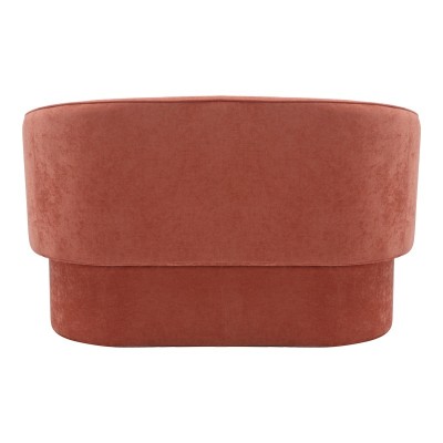 Καναπές διθέσιος Playmob pakoworld ύφασμα σε κεραμιδί απόχρωση 128x65x79εκ