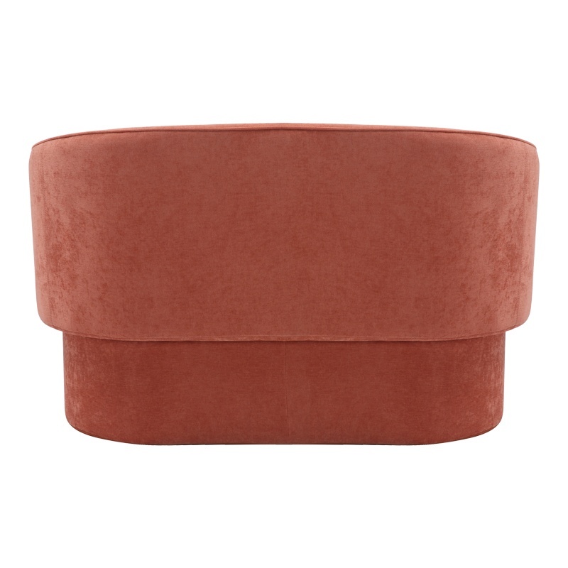 Καναπές διθέσιος Playmob pakoworld ύφασμα σε κεραμιδί απόχρωση 128x65x79εκ