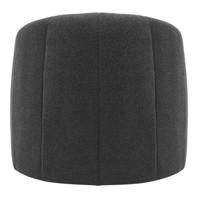 Πολυθρόνα Fassy pakoworld μπουκλέ ύφασμα σε ανθρακί απόχρωση 80x66x80εκ