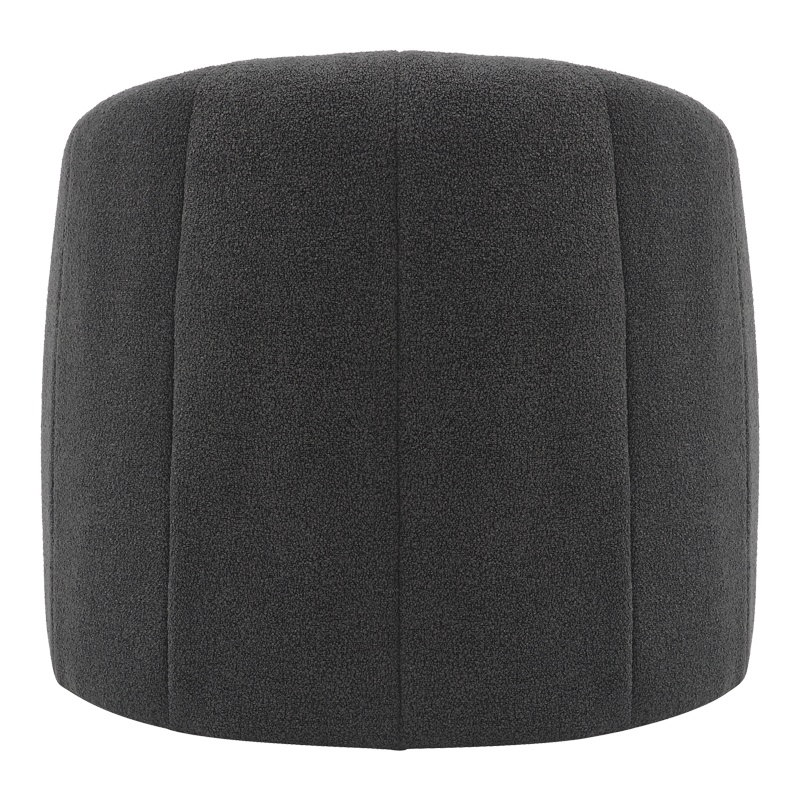 Πολυθρόνα Fassy pakoworld μπουκλέ ύφασμα σε ανθρακί απόχρωση 80x66x80εκ