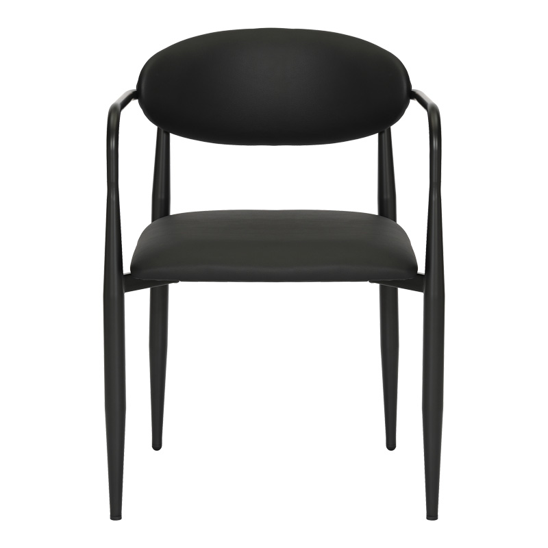 Πολυθρόνα Kalone pakoworld pu σε μαύρη απόχρωση 56x55x78εκ | 2 τμχ