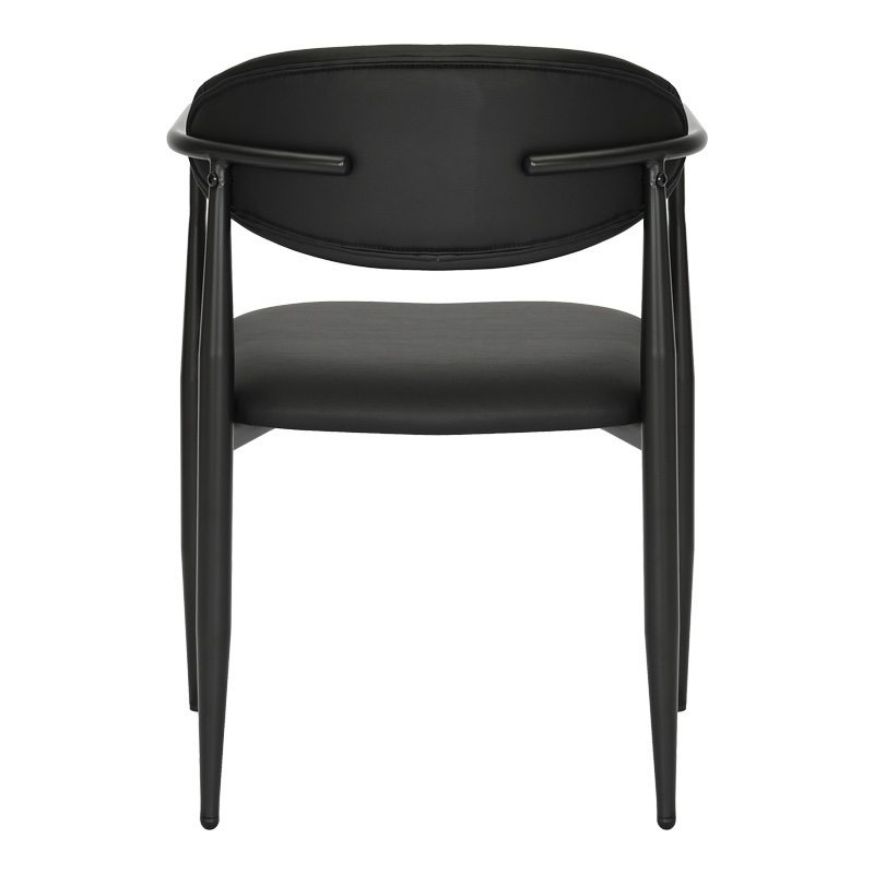 Πολυθρόνα Kalone pakoworld pu σε μαύρη απόχρωση 56x55x78εκ | 2 τμχ